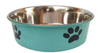 Homepet Heavy Лапки миска металлическая утяжеленная для собак и кошек, зеленая