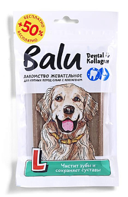 BALU жевательное лакомство для собак крупных пород палочки для чистки зубов с коллагеном