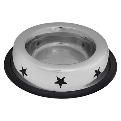 Tappi Тара миска металлическая с резинкой для собак и кошек