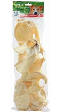TiTBiT лакомство для собак Ухо телячье BIG - мягкая упаковка