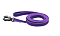 ZOOexpress Let`s Walk поводок капроновый с латексом для собак с усиленным карабином, фиолетовый