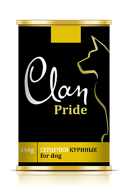 Clan Pride консервы для собак Сердечки куриные