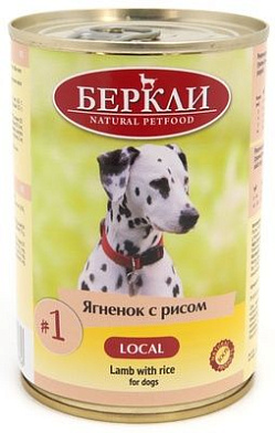 Berkley консервы для собак с ягненком и рисом LOCAL, 400г