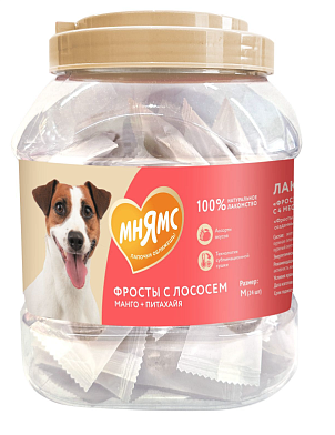 Мнямс лакомство для собак и щенков "Фросты" из лосося