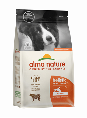 Купить almo nature holistic сухой корм для взрослых собак со свежей говядиной и коричневым рисом