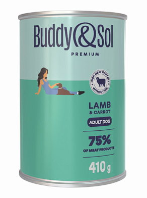 Buddy&Sol Premium консервы для собак всех пород с индейкой, ягненком и морковью