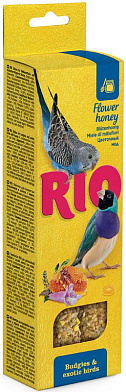 Рио лакомство для волнистых попугаев и экзотов Палочки с медом коробка