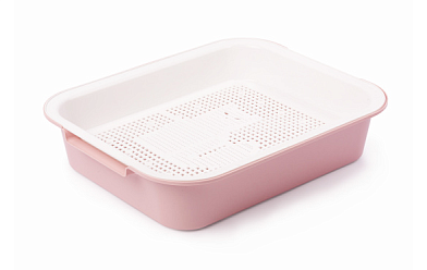 Альта Лоток для кошек с сеткой розовый