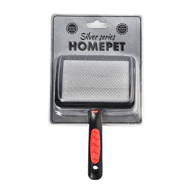 Homepet SILVER SERIES пуходерка пластиковая с каплей для собак и кошек