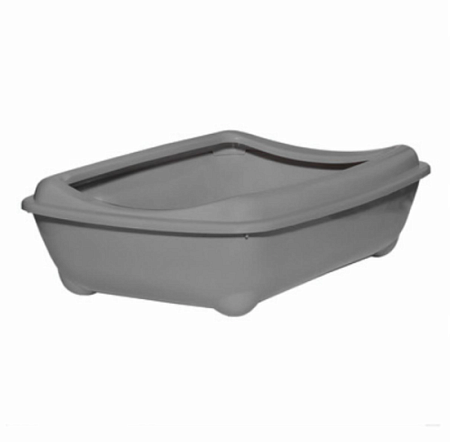Купить yami-yami Лоток для кошек глубокий с рамкой, светло-серый