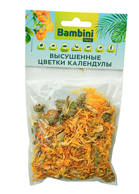 Bambini Pets Лакомство высушенные цветки календулы для грызунов и кроликов