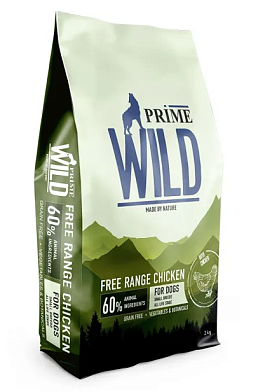 Prime Wild GF Free Range сухой беззерновой корм для взрослых собак и щенков мелких пород с курицей