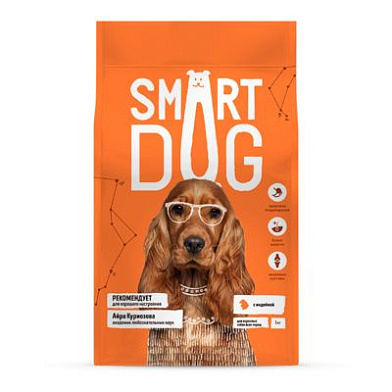 Smart Dog сухой корм для взрослых собак всех пород с индейкой