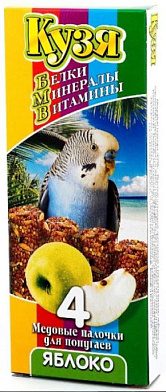 Кузя лакомства медовые палочки для попугаев Яблоко
