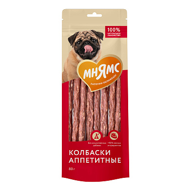 Мнямс лакомство для собак Колбаски аппетитные