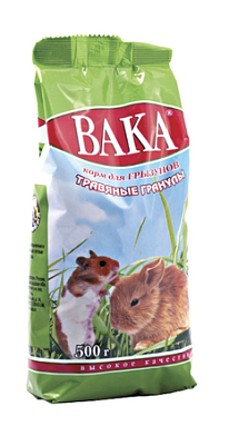 Вака ВК Сухой корм для грызунов травяные гранулы