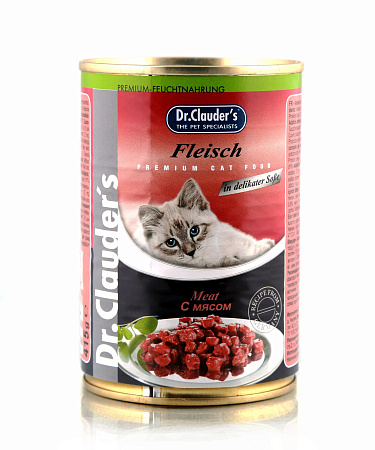 Купить dr. clauder консервы для взрослых кошек с мясом