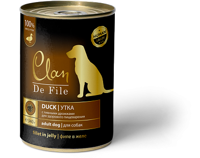 Clan De File консервы для собак всех пород (утка)
