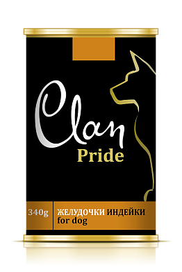 Clan Pride консервы для собак Желудочки индейки