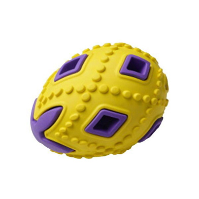 Homepet SILVER SERIES игрушка для собак яйцо желто-фиолетовое каучук