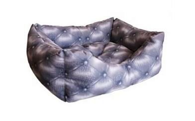 ZOOexpress лежанка пухлик для кошек и собак мебельная ткань, фиолетовая