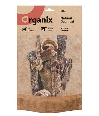 Organix премиум лакомство для собак Ассорти говяжье