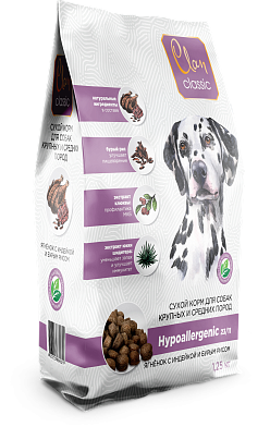Clan Classic Hypoallergenic-23/11 сухой корм для взрослых собак крупных и средних пород с ягненком, индейкой и бурым рисом