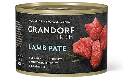 GRANDORF FRESH Консервы для собак паштет из ягненка