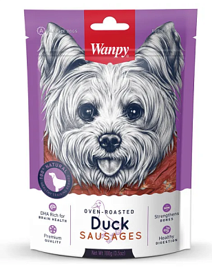 Wanpy Dog лакомство для собак утиные сосиски
